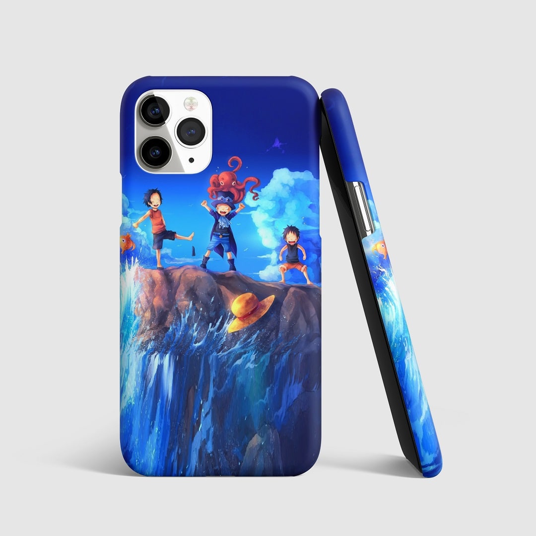 One Piece Sworn Brothers Phone Cover with 3D matte finish design.