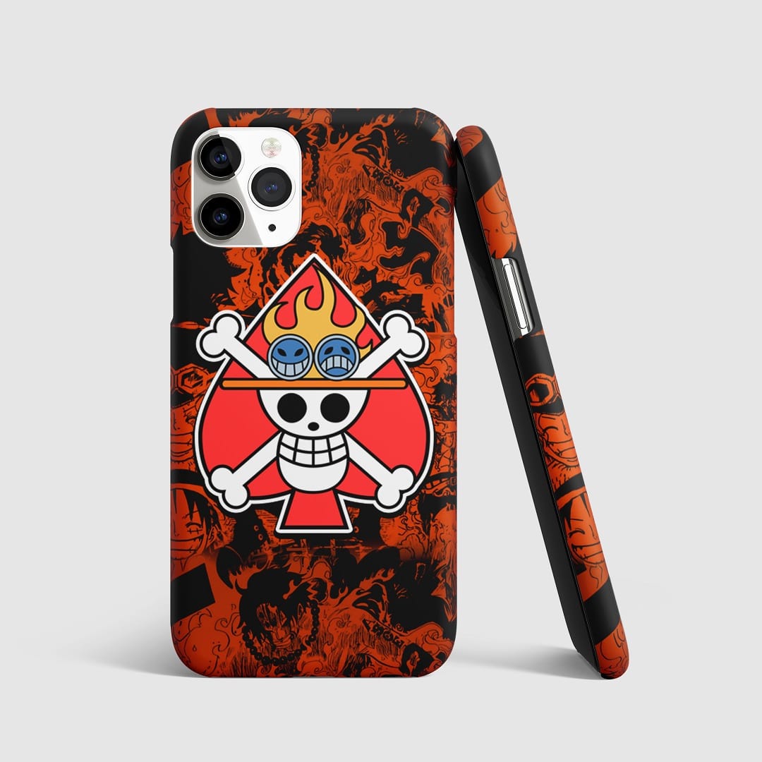 Portgas D Ace Symbol Design Phone Cover with iconic symbol.
