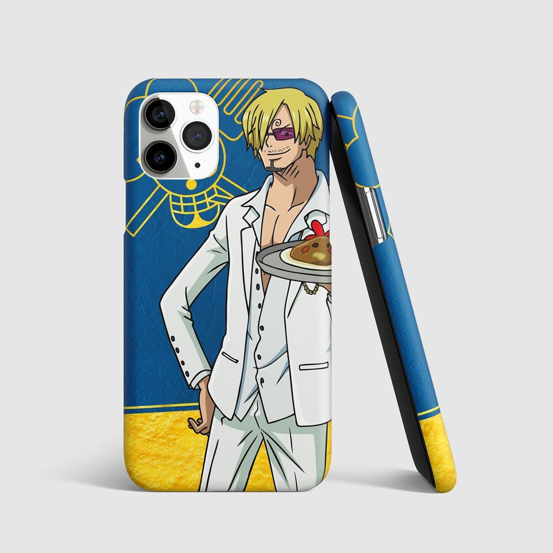 Sanji Figure Phone Cover featuring a detailed design of Sanji from One Piece.