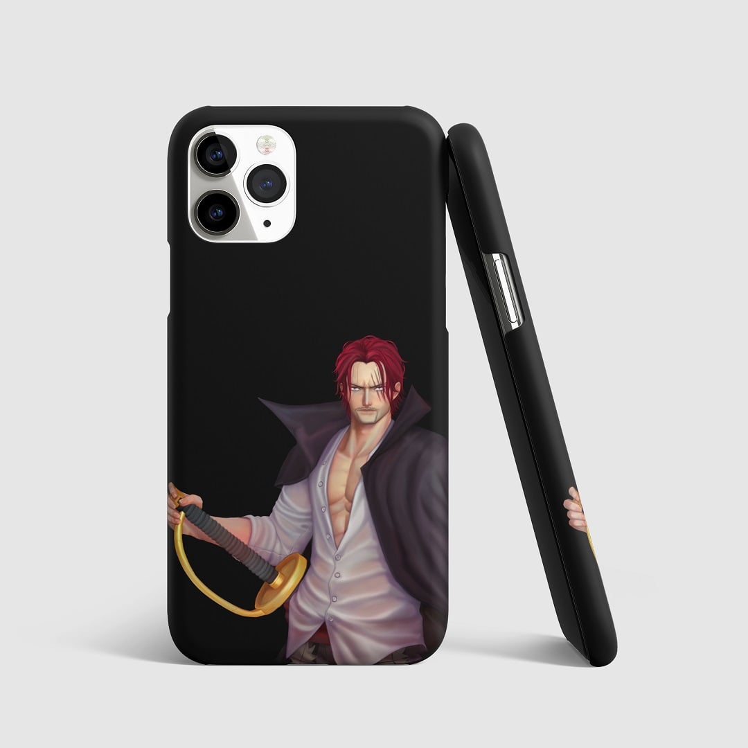 Shanks Figure Phone Cover featuring a detailed design of Shanks from One Piece.