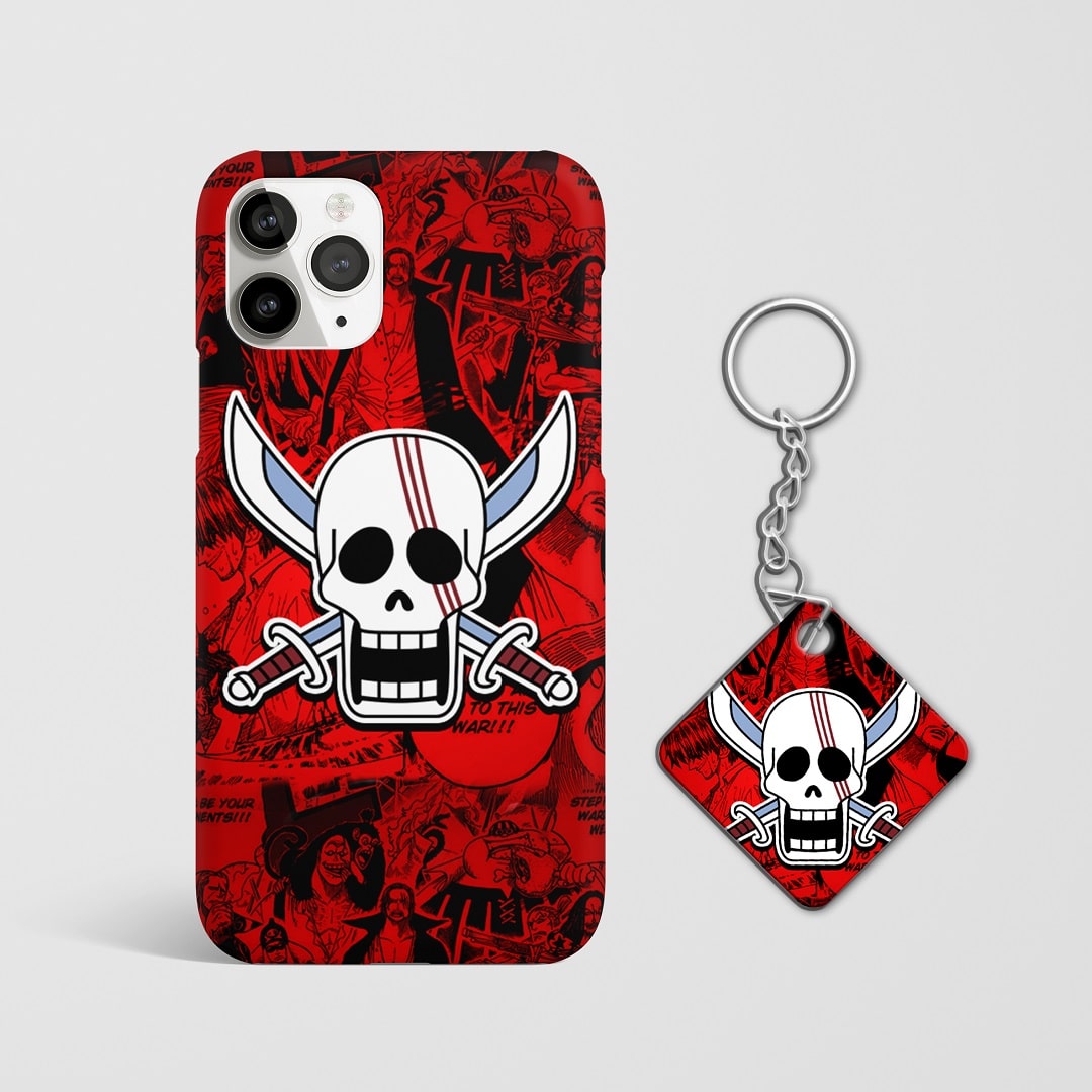 Onepiece Shanks Symbol Design Phone Cover with Keychain Bhaukaal Store