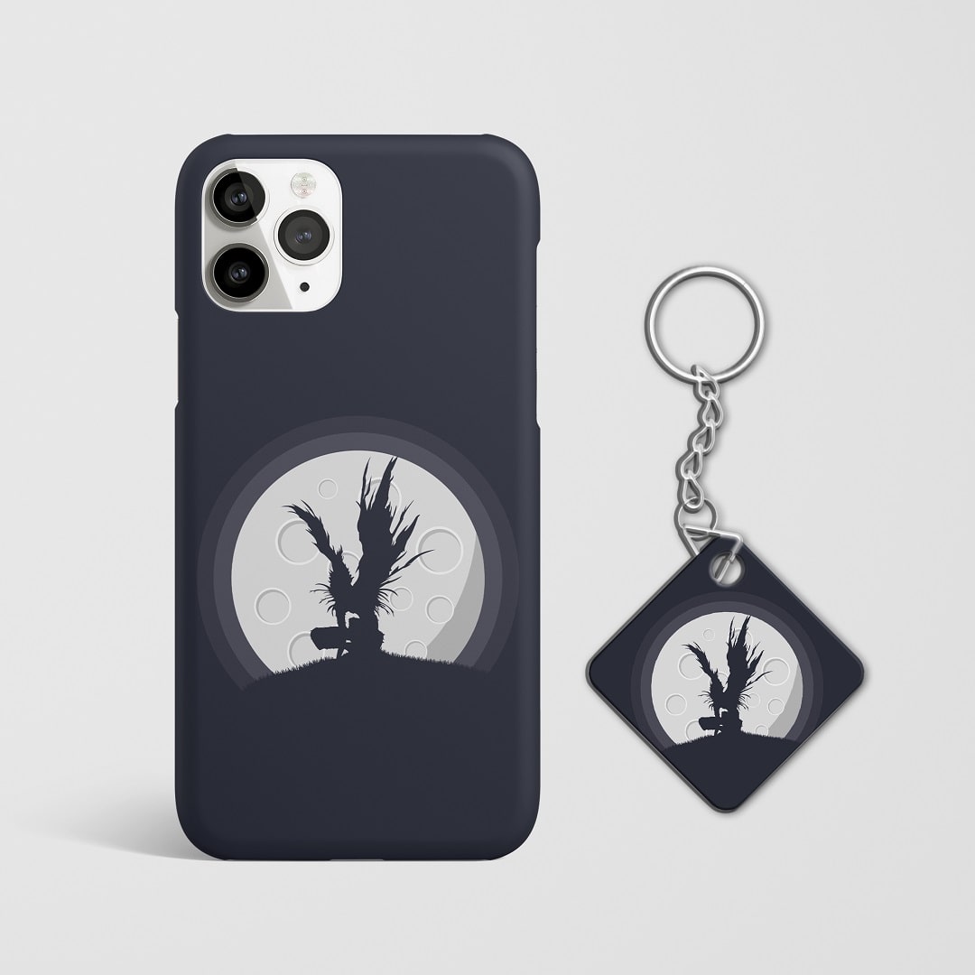 Close-up of the Shinigami’s mysterious expression on phone case with Keychain.