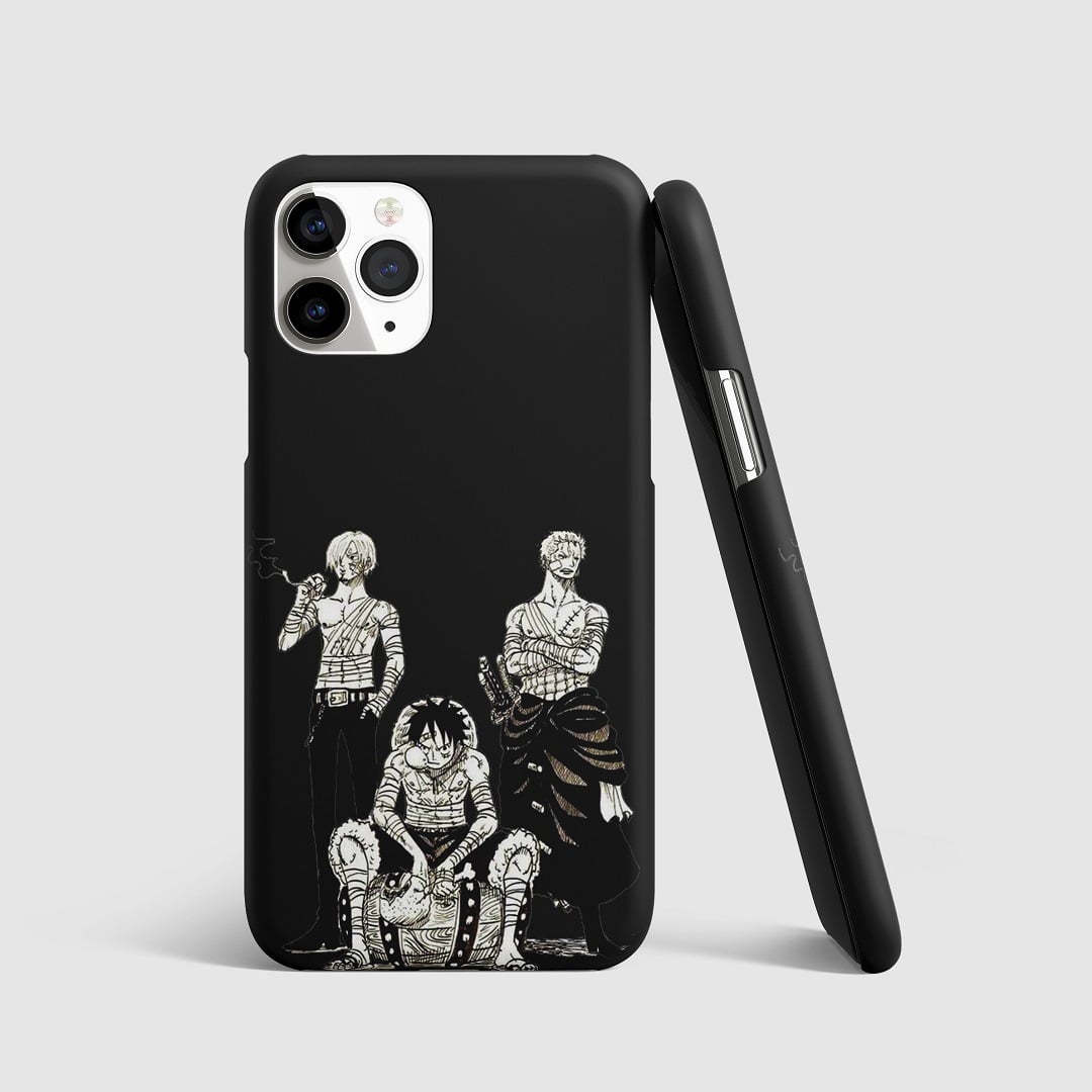 Straw Hat Trio Phone Cover featuring Luffy, Zoro, and Nami from One Piece.