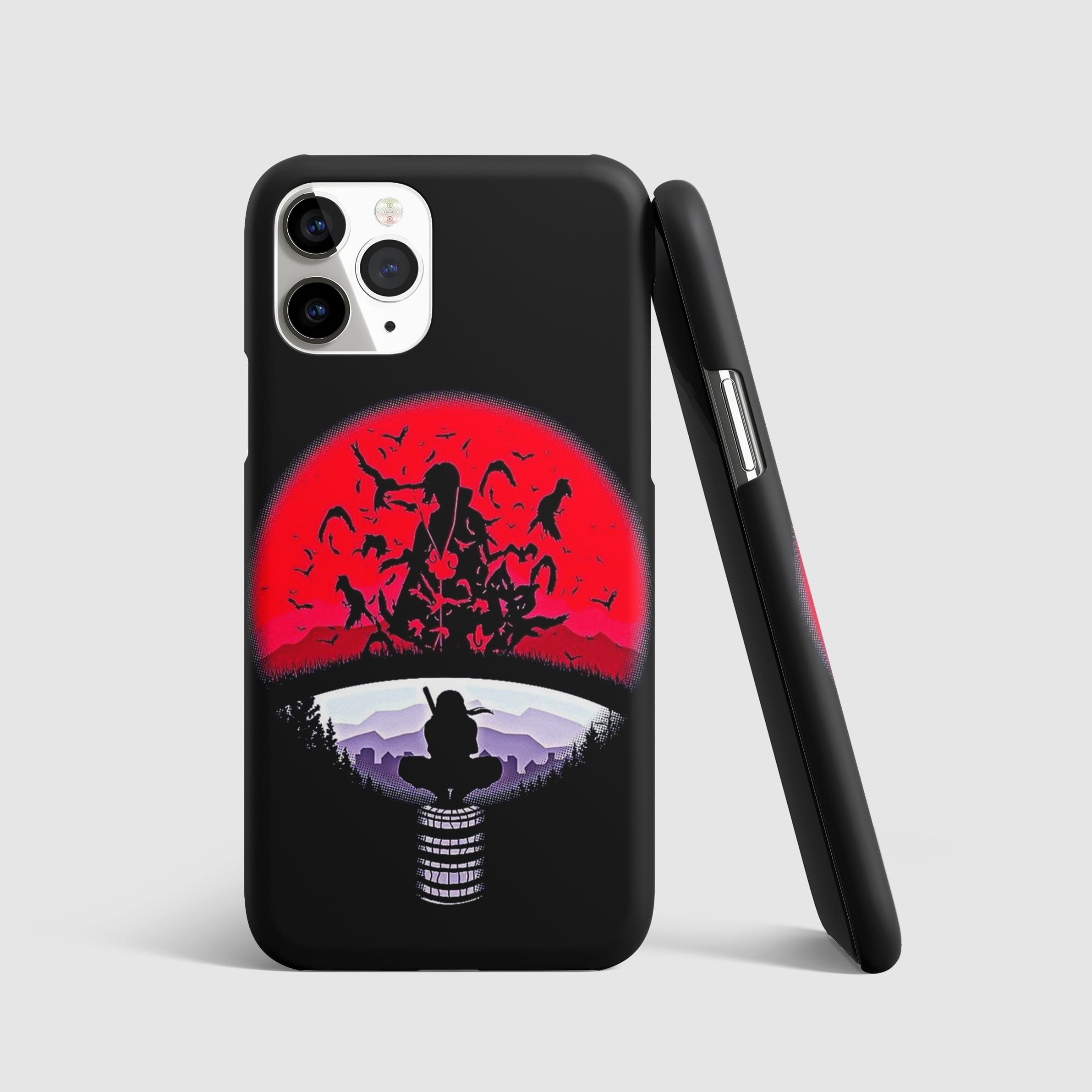 Uchiha Clan Symbol Phone Cover with 3D matte finish, featuring the iconic Uchiha Clan symbol.